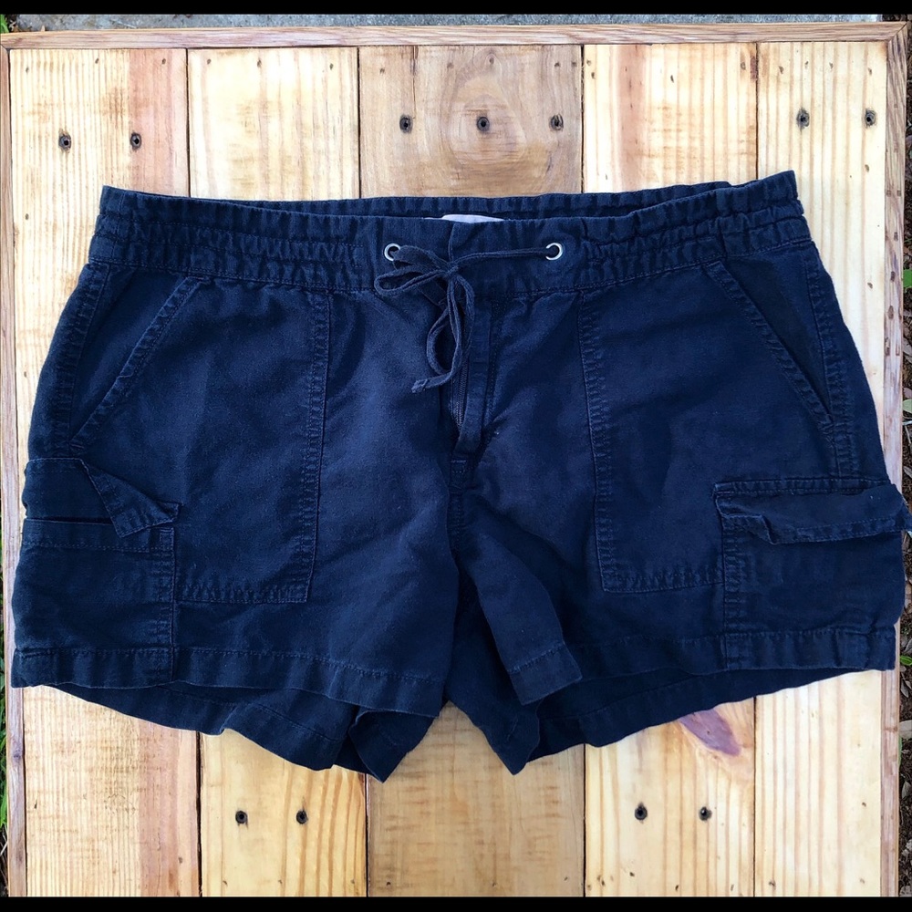 Banana Republic: Navy Drawstring Shorts-10